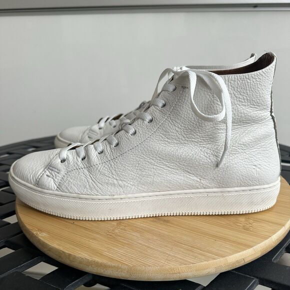 FRYE Astor 3481580-WHT Mid Lace Classic Hi Top Leather Sneaker Shoes Size 10.5 D - Picture 7 of 14
